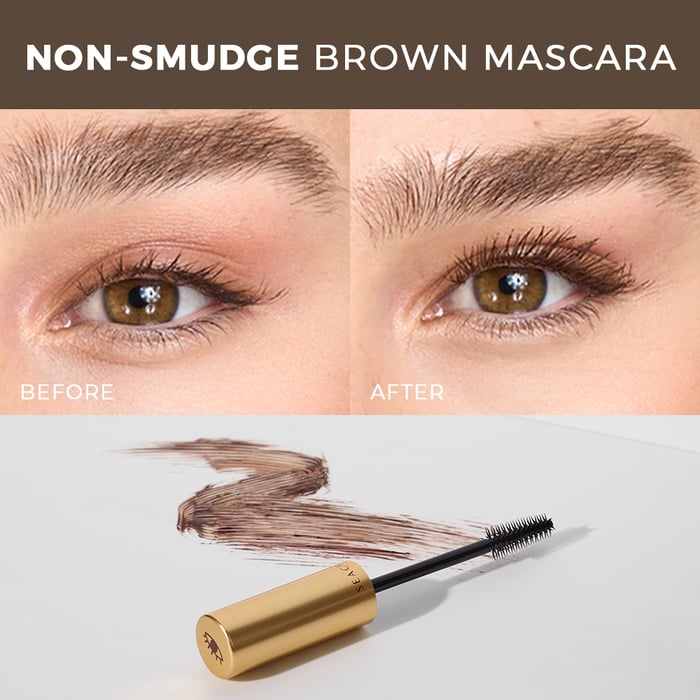 Non Smudge Brown Mascara for Long-Lasting Wear | SEACRET