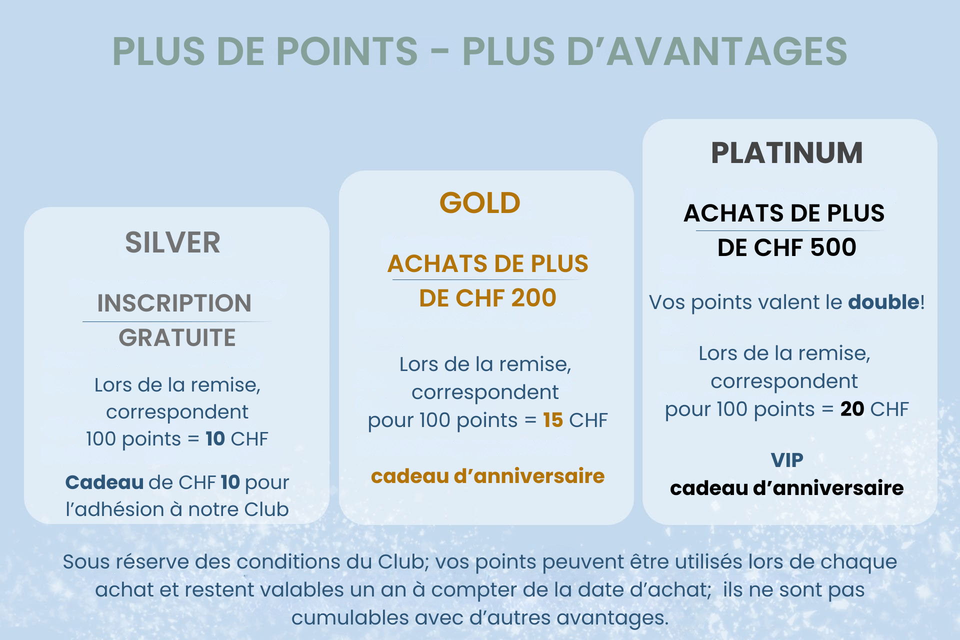 seacret club points system