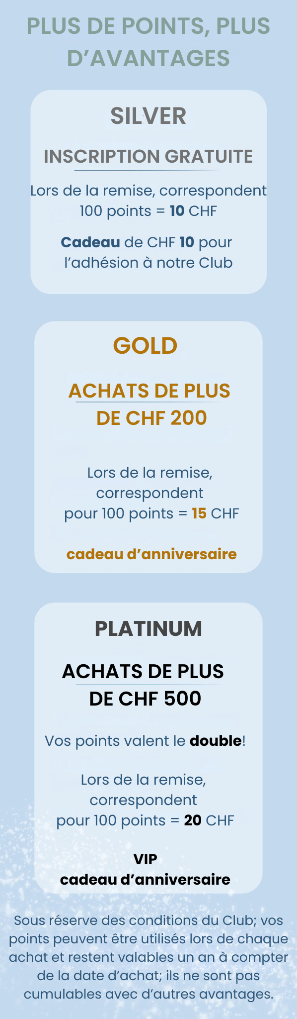 seacret club points system