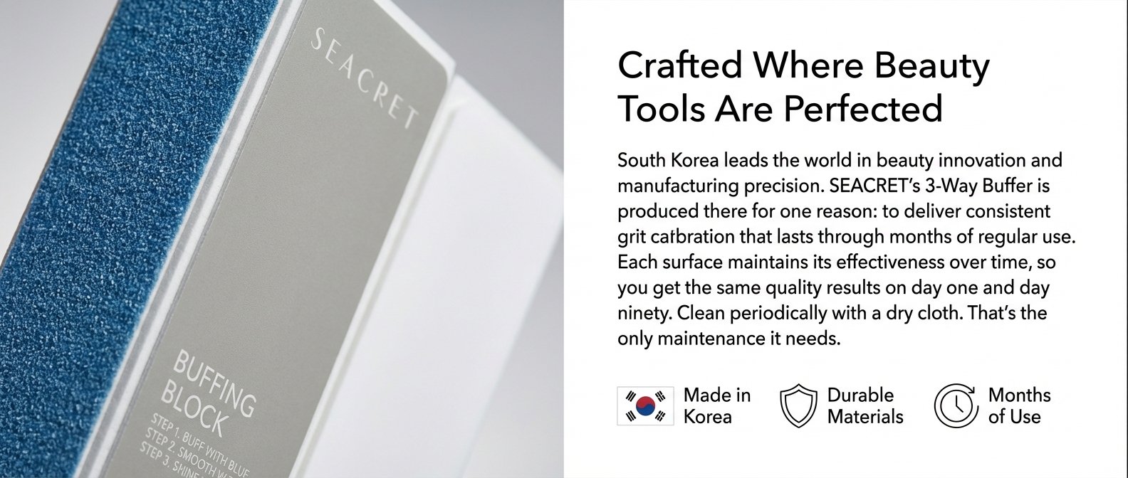 How to use Seacret's Buffing Block