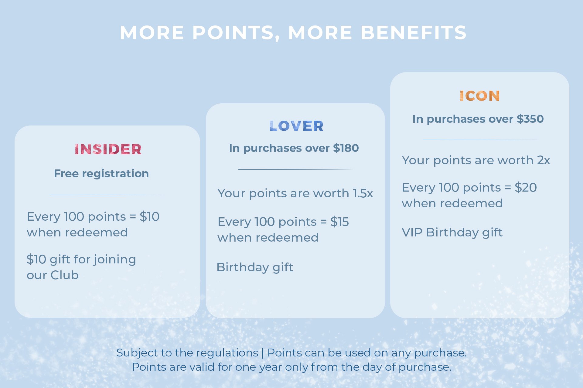 seacret reward point system