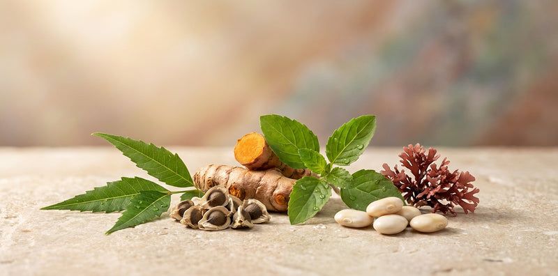 Botanical Soothing Complex (Men's) | Melia Azadirachta (Neem) + Curcuma Longa (Turmeric) + Ocimum Sanctum (Holy Basil) + Moringa Oleifera + Lupinus Albus