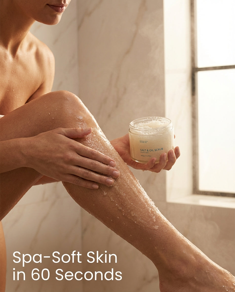 Salt and Botanical Oil Body Scrub — Pomegranate