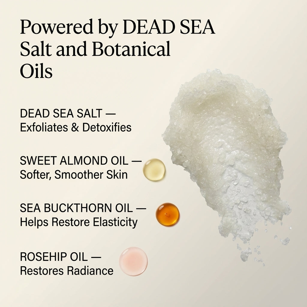 Salt and Botanical Oil Body Scrub — Pomegranate