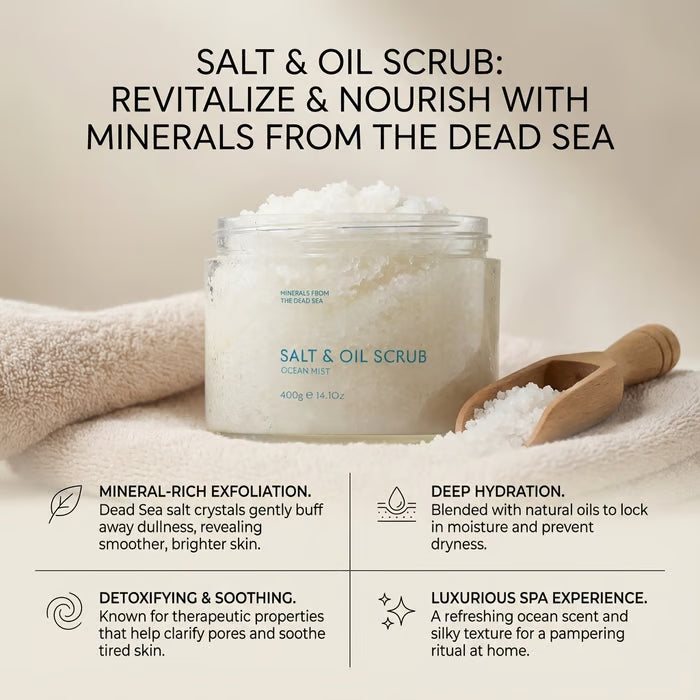 Salt and Botanical Oil Body Scrub — Ocean Mist