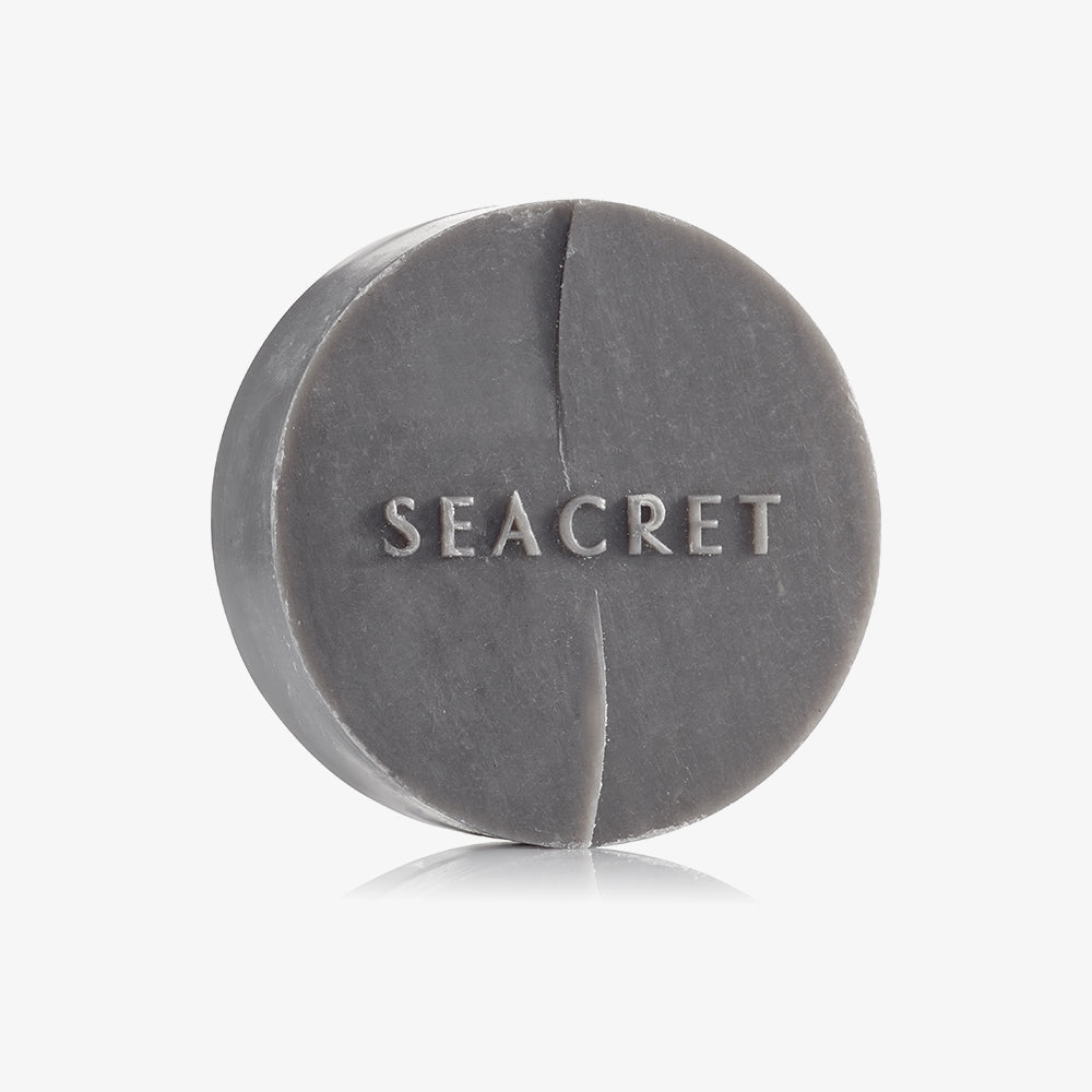 SEACRET Dead Sea Mud Soap bar on a light background